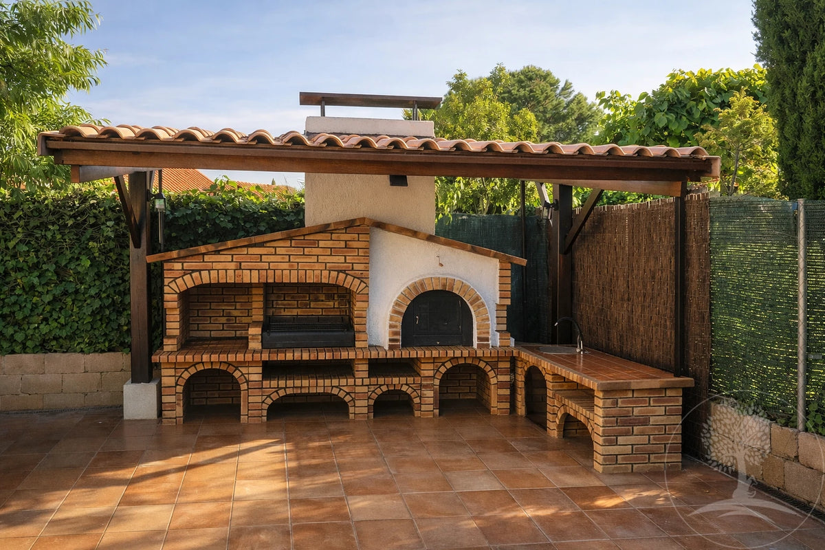 Cenador de madera para jardín