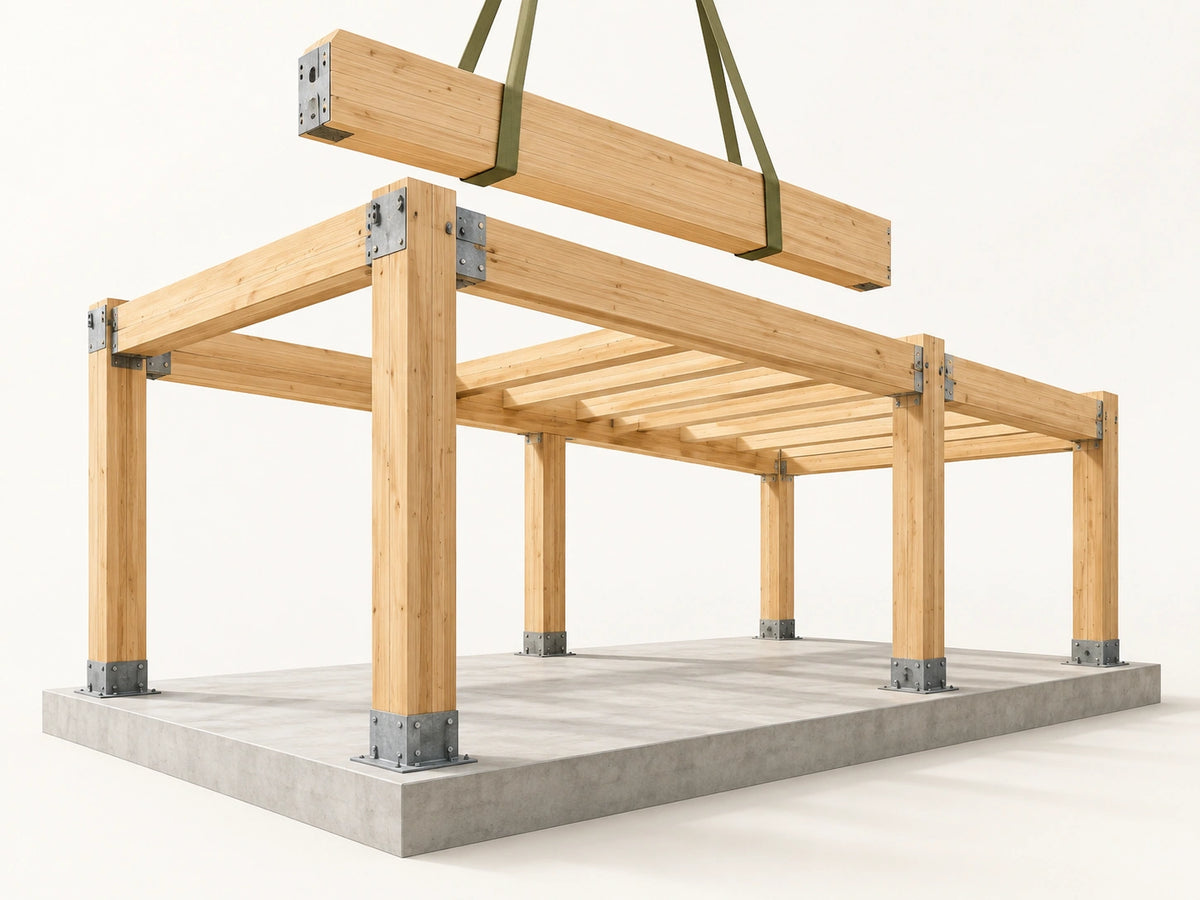 Montaje profesional de una estructura de madera