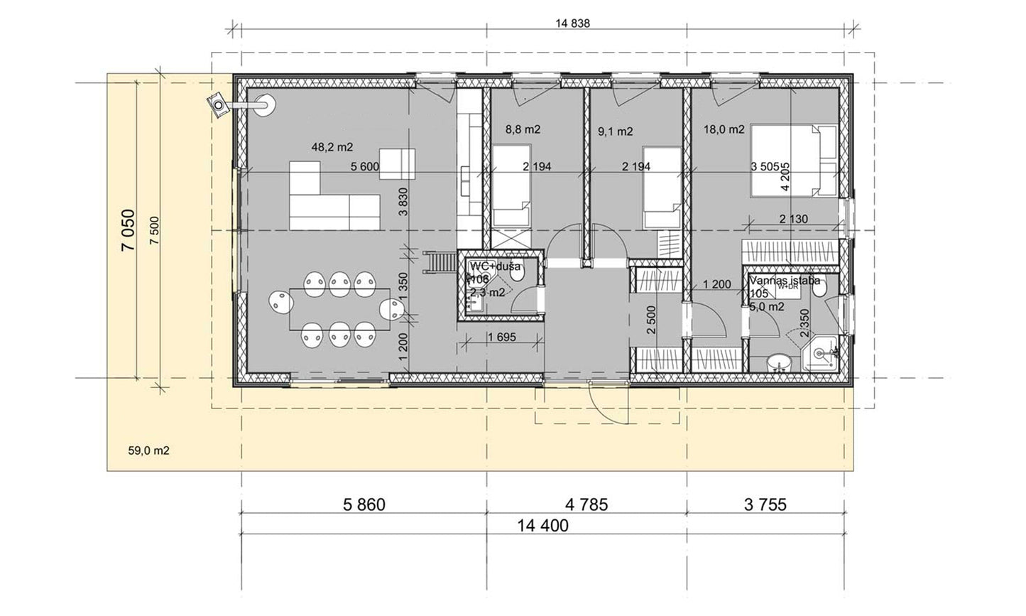ALICE HOUSE (SIP Pack 105m² + 59m² Terrace)